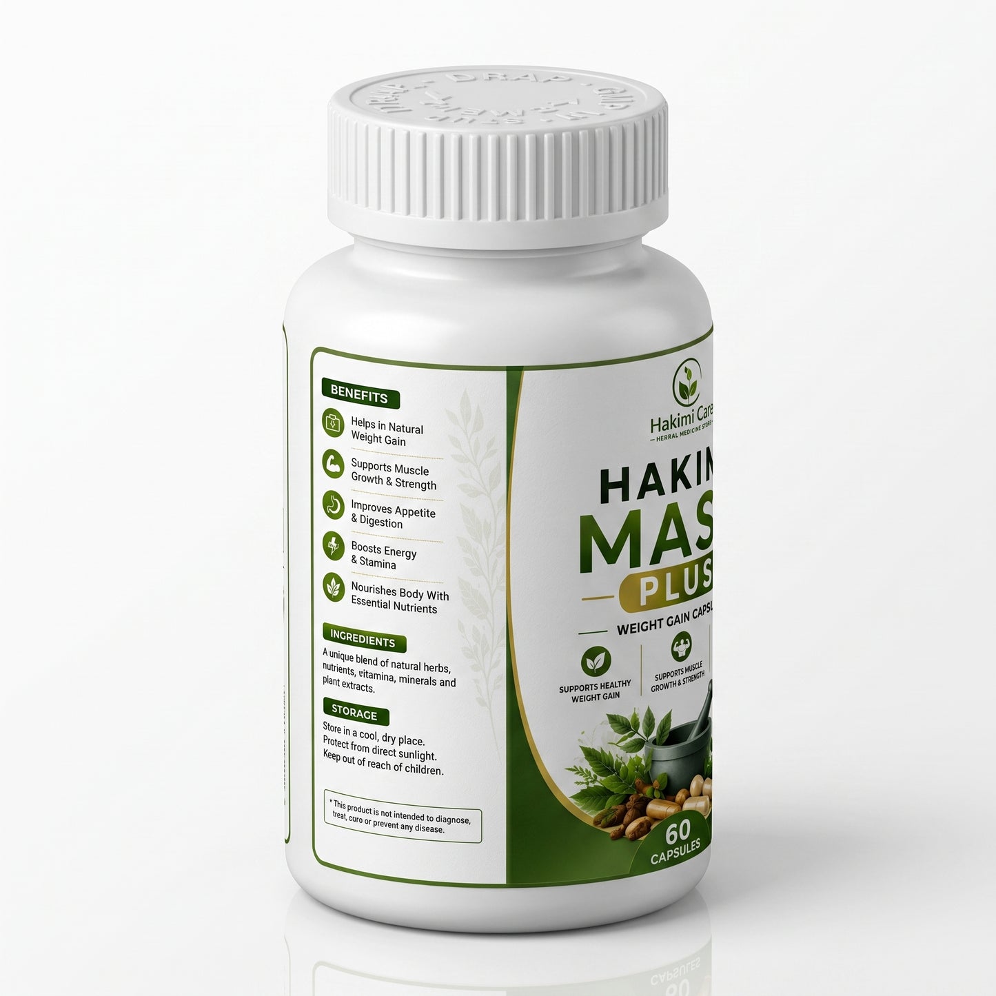 Hakimi Mass plus | Herbal weight gain capsules