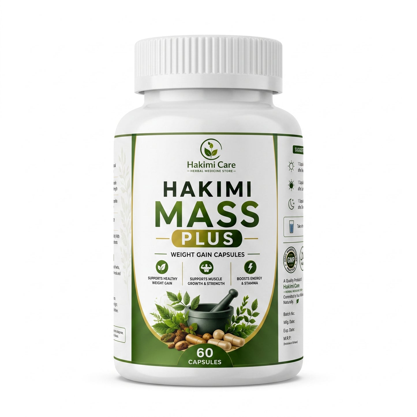 Hakimi Mass plus | Herbal weight gain capsules